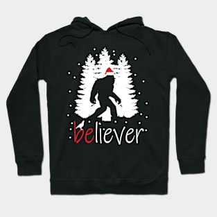 Believe Bigfoot Santa Claus Bigfoot Sasquatch Christmas Gift Hoodie